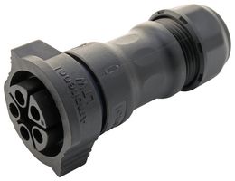 AMPHENOL LTW DC-05BFFA-QL8MPP 圆形连接器, IP68, Standard Circular Connector, X-Lok D Size Series, 电缆安装插座, 5 触点, 压接插座, 推式锁