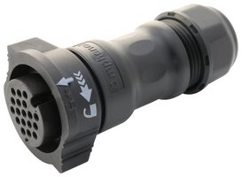 AMPHENOL LTW DD-18BFFA-QL8LP0 圆形连接器, IP68, Standard Circular Connector, X-Lok D Size Series, 电缆安装插座, 18 触点, 压接插座, 推式锁