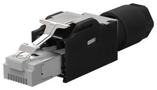 TE CONNECTIVITY 2120892-1 Modular Connector, IP20, Cat6a, RJ45 Wired Plug, 1 x 1 (Port), 8P8C, Cat6a, IP20, Cable Mount