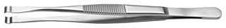 IDEAL-TEK 578.SA Tweezer, Component Positioning, Bent, Flat, Stainless Steel, 125 mm