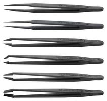 IDEAL-TEK K6PISV Tweezer, Kit, PVDF, ESD, 6 Pieces