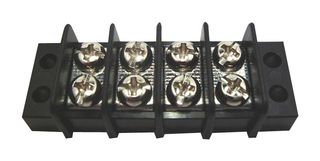 THERMODATA COMPONENTS TC 44 18 04 面板安装阻隔接线端子, 2排, 4 路, 21 AWG, 12 AWG, 9.5 mm, 20 A