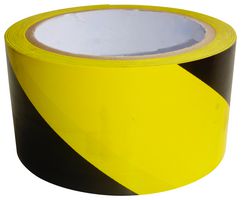 MULTICOMP MC001815 危险警示胶带, PVC (聚氯乙烯), 黑色, 黄色, 50 mm x 25 m