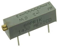 TT ELECTRONICS / BI TECHNOLOGIES 89PR1KLF 裁剪机, 多转, 金属陶瓷, 侧面调节, 1 kohm, 通孔安装, 20 转