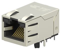 TE CONNECTIVITY 2301994-2 模块连接器, RJ45 插座, 1 x 1 (端口), 8P8C, Cat5, 通孔安装