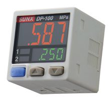 PANASONIC DP-102A-N Digital Pressure Sensor, DP-100 Series, Dual Display, -0.1 to 1 MPa, NPN, Multifunction