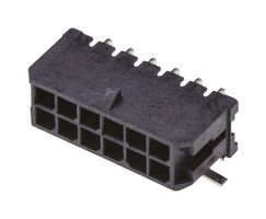 MOLEX 43045-1209 Pin Header, Wire-to-Board, 3 mm, 2 Rows, 12 Contacts, Surface Mount Right Angle