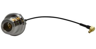 MULTICOMP PRO MC001889 射频同轴电缆组件，IP67后锁N'型B/H插座R/A mmCX插头，100mm