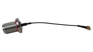 MULTICOMP PRO MC001891 RF Coaxial Cable Assembly, IP67 Rear-Lock N' Type B/H JackMCX Plug, 100mm