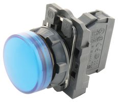 SCHNEIDER ELECTRIC XB5AVM6 发光二极管指示器 面板安装, 蓝色, 240 VAC, 22 mm, IP66, NEMA 4X, NEMA 13