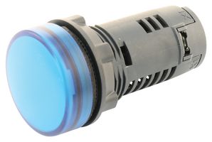 SCHNEIDER ELECTRIC XB5EVB6 发光二极管指示器 面板安装, 圆形, 蓝色, 24 VDC, 22 mm, IP66, IK05, NEMA 4X, NEMA 13
