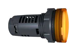 SCHNEIDER ELECTRIC XB5EVG5 LED Panel Mount Indicator, Round, Orange, 120 VAC, 22 mm, IP66, IK05, NEMA 4X, NEMA 13