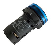 SCHNEIDER ELECTRIC XB5EVM6 LED Panel Mount Indicator, Round, Blue, 240 VAC, 22 mm, IP66, IK05, NEMA 4X, NEMA 13