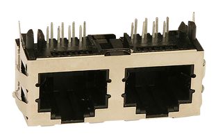 MOLEX 44248-0030 Modular Connector, RJ45 Jack, 1 x 4 (Ganged), 8P8C, Cat3, Through Hole Mount