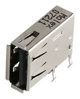 MOLEX 48204-0001.. 连接器, USB, USB A, USB 2.0, 插座, 4 路, 通孔安装, 直角型