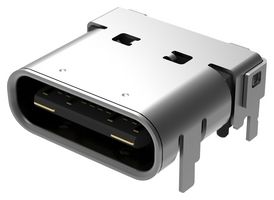 GCT USB4065-30-A USB Connector, USB Type C, USB 3.1, Receptacle, 24 Ways, Surface Mount, Through Hole Mount