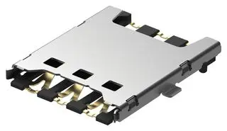 GCT SIM8051-6-0-14-01-A 存储卡连接器, Nano SIM, 推-拉, 6 触点, 磷青铜, 镀金触芯, SIM8051