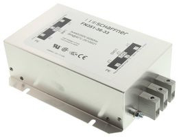 SCHAFFNER - TE CONNECTIVITY FN351-36-33 Power Line Filter, General Purpose, 440 VAC, 36 A, Three Phase, 1 Stage, Chassis Mount