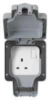 HONEYWELL K56486GRY 插口, 带开关, 电气, 室外, 1路, 13A, 灰色
