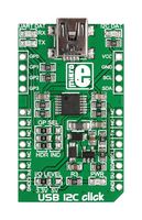 MIKROELEKTRONIKA MIKROE-1985 Add-On Board, Click, Connectivity, USB I2C, MikroBUS
