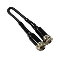 MULTICOMP PRO PS000043 音频/视频电缆组件, 3.5mm立体声插座, 3.5mm立体声插座, 4.33 ", 110 mm, 黑色