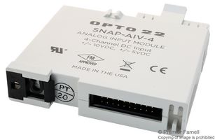 OPTO 22 SNAP-AIV-4 Input Voltage Module, 4 Channel, Analog Voltage Input, -10 to +10 Vdc or -5 to +5 Vdc