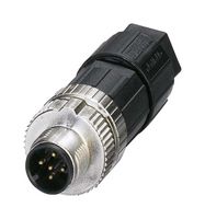 PHOENIX CONTACT 1424649 传感器连接器, M12 Push-In, M12, 公, 5路, 推入式引脚, 直形线缆安装