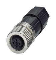 PHOENIX CONTACT 1424655 Sensor Connector, M12 Push-In, M12, Female, 4 Positions, Push In Socket, Straight Cable Mount