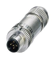 PHOENIX CONTACT 1424658 传感器连接器, M12 Push-In, M12, 公, 5路, 推入式引脚, 直形线缆安装