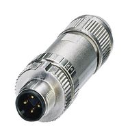 PHOENIX CONTACT 1424666 传感器连接器, M12 Push-In, M12, 公, 4路, 推入式引脚, 直形线缆安装