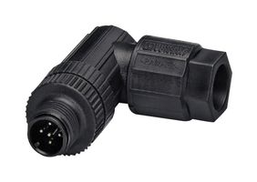 PHOENIX CONTACT 1424688 传感器连接器, M12 Push-In, M12, 公, 5路, 推入式引脚, 直角线缆安装
