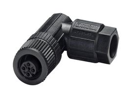 PHOENIX CONTACT 1424694 Sensor Connector, M12 Push-In, M12, Female, 4 Positions, Push In Socket, Right Angle Cable Mount