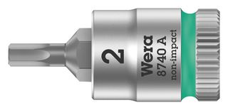 WERA 8740 2 X 28MM Hex Driver Bit, Hex, 2mm, 28mm