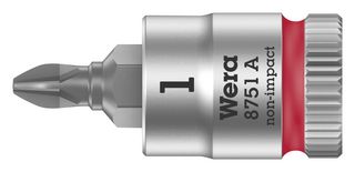WERA 8751 1 X 28MM Hex Driver Bit, Phillips, PH1, 28mm
