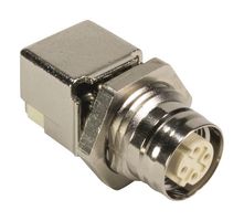 HARTING 21033814434 Sensor Connector, M12, Female, 4 Positions, PCB Socket, Right Angle Panel Mount