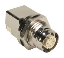 HARTING 21033814436 传感器连接器, M12, 母, 4路, PCB插座, 直角面板安装