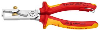 KNIPEX 13 66 180 T Plier, Stripper, 180 mm Length