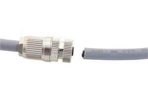 HARTING 2133A700519150 传感器电缆, Power L-编码, M12 插座, 自由线端, 5路, 15 m, 49 ft, M12 Power L Coded Series