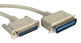 ROLINE 11.01.1045 Computer Cable, D Subminiature Plug, 25 Way, Centronics 36 Position Plug, 14.8 ft, 4.5 m, Beige