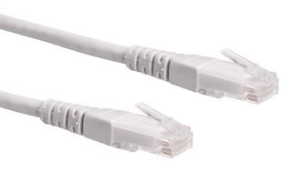 ROLINE 21.15.0935 以太网线缆, UTP, Cat6, RJ45插头至RJ45插头, UTP (非屏蔽双绞线), 灰色, 5 m, 16.4 ft