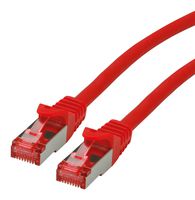 ROLINE 21.15.2611 以太网线缆, S/FTP, Cat6, RJ45插头至RJ45插头, SFTP (屏蔽金属箔双绞线), 红色, 1 m, 3.28 ft