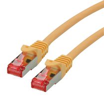 ROLINE 21.15.2621 以太网线缆, S/FTP, Cat6, RJ45插头至RJ45插头, SFTP (屏蔽金属箔双绞线), 黄色, 1 m, 3.28 ft