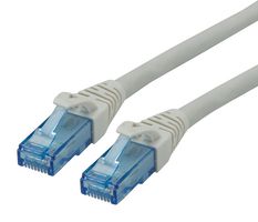ROLINE 21.15.2707 以太网线缆, UTP, Cat6a, RJ45插头至RJ45插头, UTP (非屏蔽双绞线), 灰色, 10 m, 33 ft