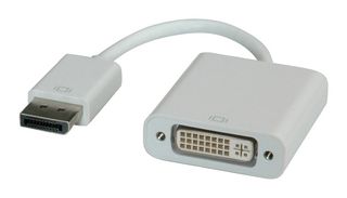 ROLINE 12.03.3133 Audio Adapter, White, DisplayPort Plug, DVI Receptacle