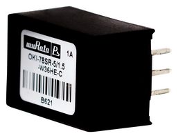 MURATA POWER SOLUTIONS OKI-78SR-5/1.5-W36HE-C DC/DC Converter, ITE, 1 Output, 7.5 W, 5 V, 1.5 A, OKI-78SR Series
