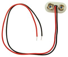 CLIFF ELECTRONIC COMPONENTS FC6831 电池座, 引线, PP3 (9V), 1节电池, 镀镍触芯