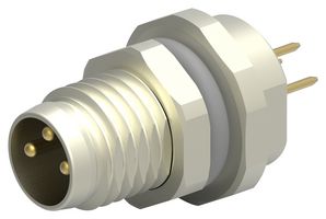 TE CONNECTIVITY T4040014031-000 传感器连接器, M8, 公, 3路, PCB插头, 直形面板安装