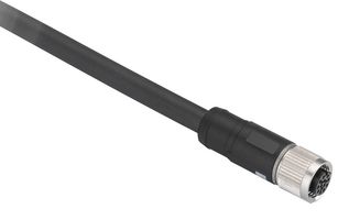 TELEMECANIQUE SENSORS XZCP29P12L10 Sensor Cable, IP67, M12 Receptacle, Free End, 8 Positions, 10 m, 33 ft, XZ Series