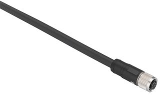 TELEMECANIQUE SENSORS XZCP29P12L5 传感器电缆, IP67/IP69K/IP65, M12 插座, 自由线端, 8路, 5 m, 16.4 ft, XZ Series