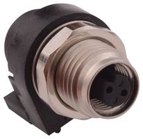 NORCOMP 853-002-213R001 Sensor Connector, VULCON Series, M5, Female, 2 Positions, PCB Socket, Right Angle Panel Mount